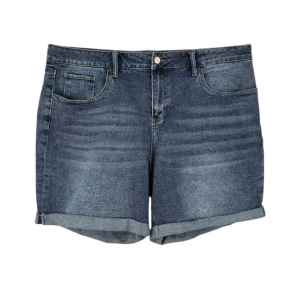 Women’s Mid Rise Cuffed Denim Shorts Size 33